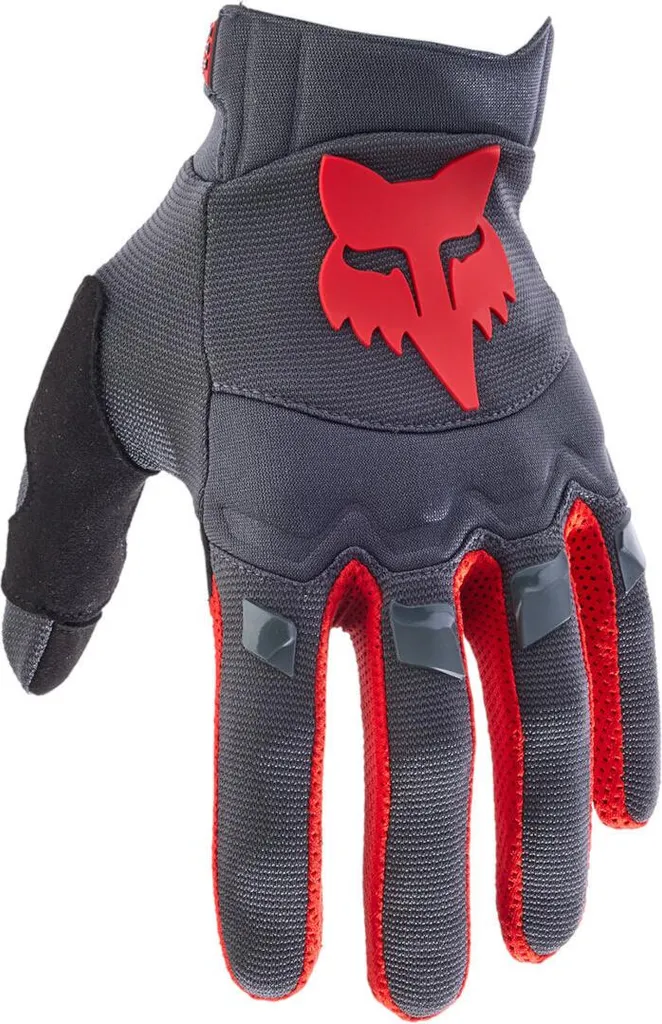 Gants Moto FOX Dirtpaw CE Gris Rouge S - Protection Articulations et Grip