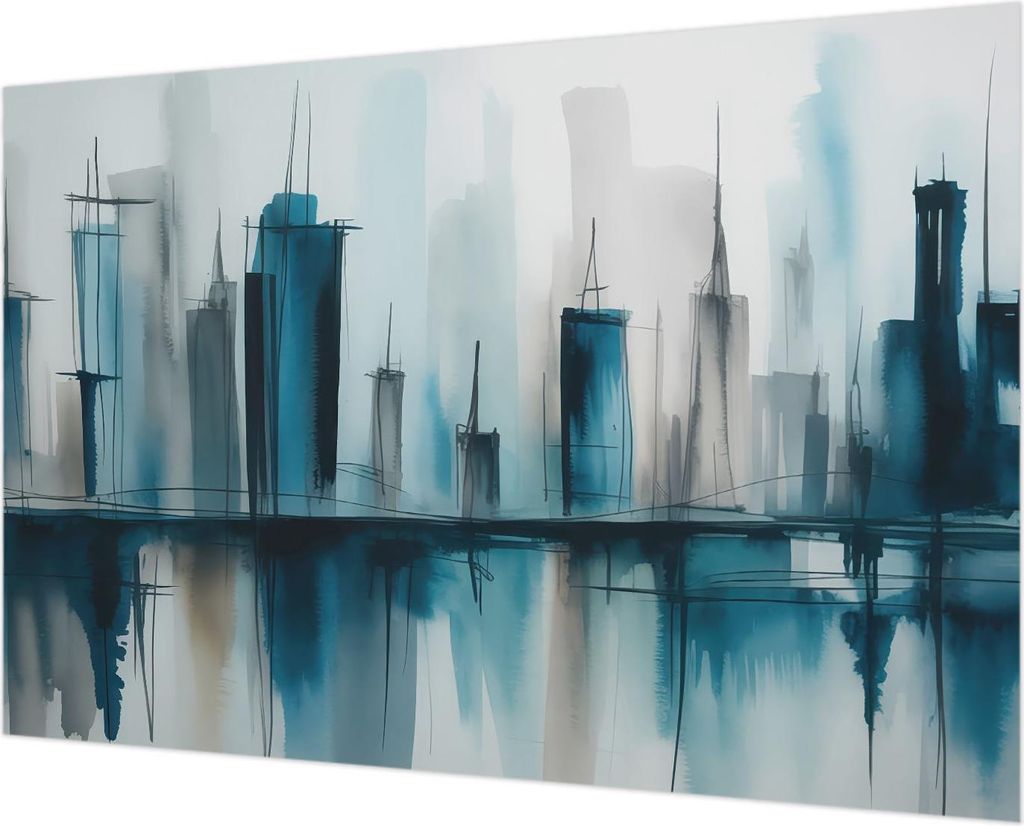 Wandtapete - Dekorative Tapete für Wohnzimmer - Tapetenfolie für Wanddekoration - 152x104 cm - Stadtlandschaften