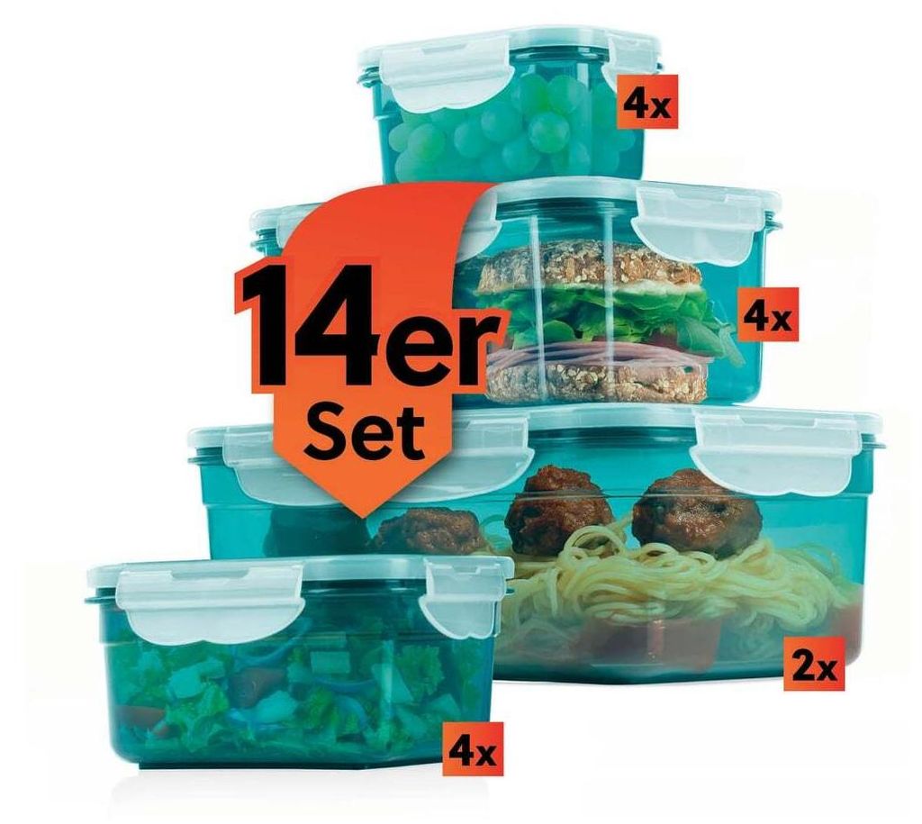 GOURMETmaxx Frischhaltedosen Klick-it 14er Set BPA-freie Produktbild 