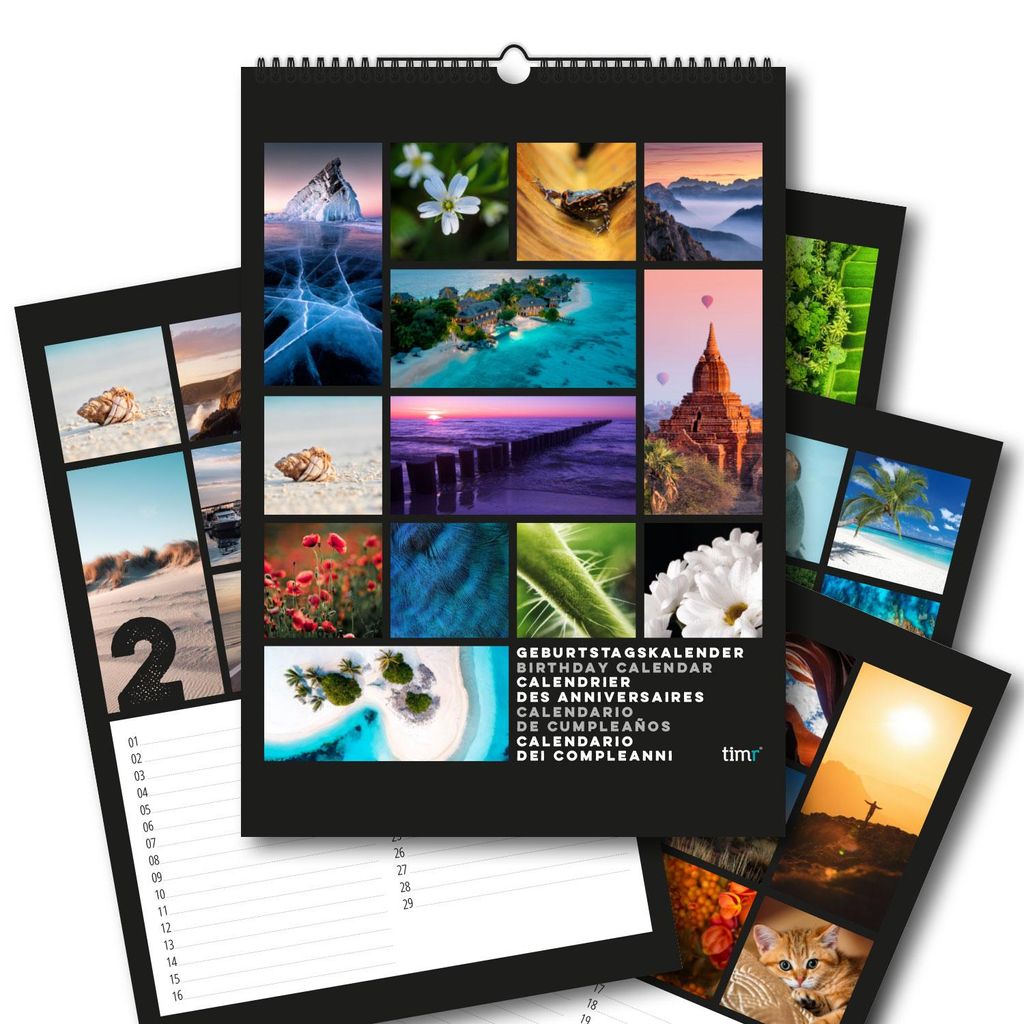Timr Geburtstagskalender DIN A3 Hochformat I tr418
