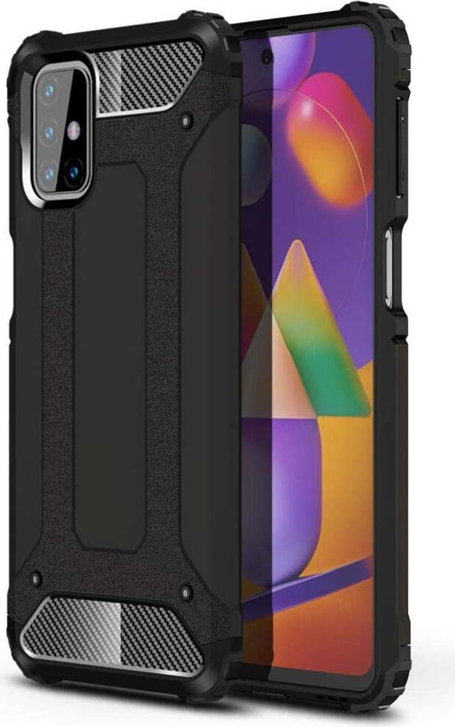Hybrid Armor robuste TPU/PC Panzer Handyhülle Hard Case für Samsung Galaxy M31s schwarz