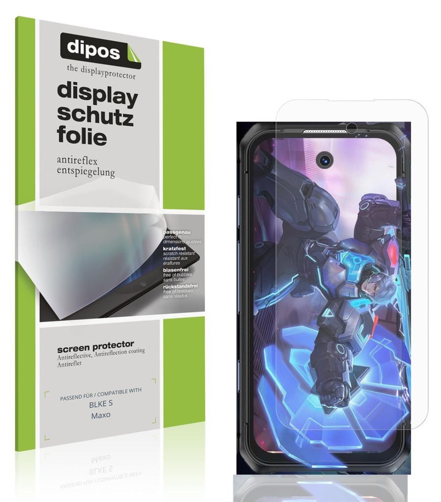 4x Schutzfolie für BLKE S Maxo matt Displayschutzfolie Folie Display Schutz dipos