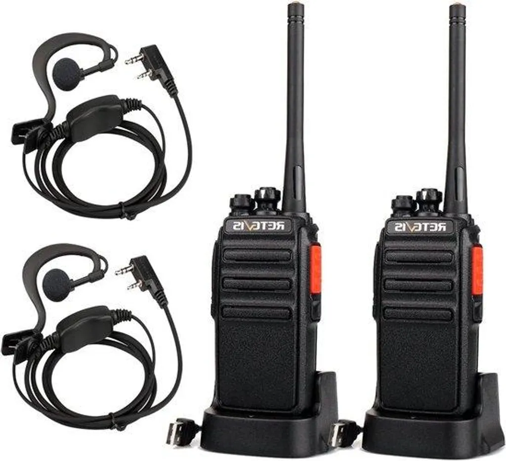 Micro-oreillette talkie-walkie 16 canaux avec fonction VOX et charge USB C