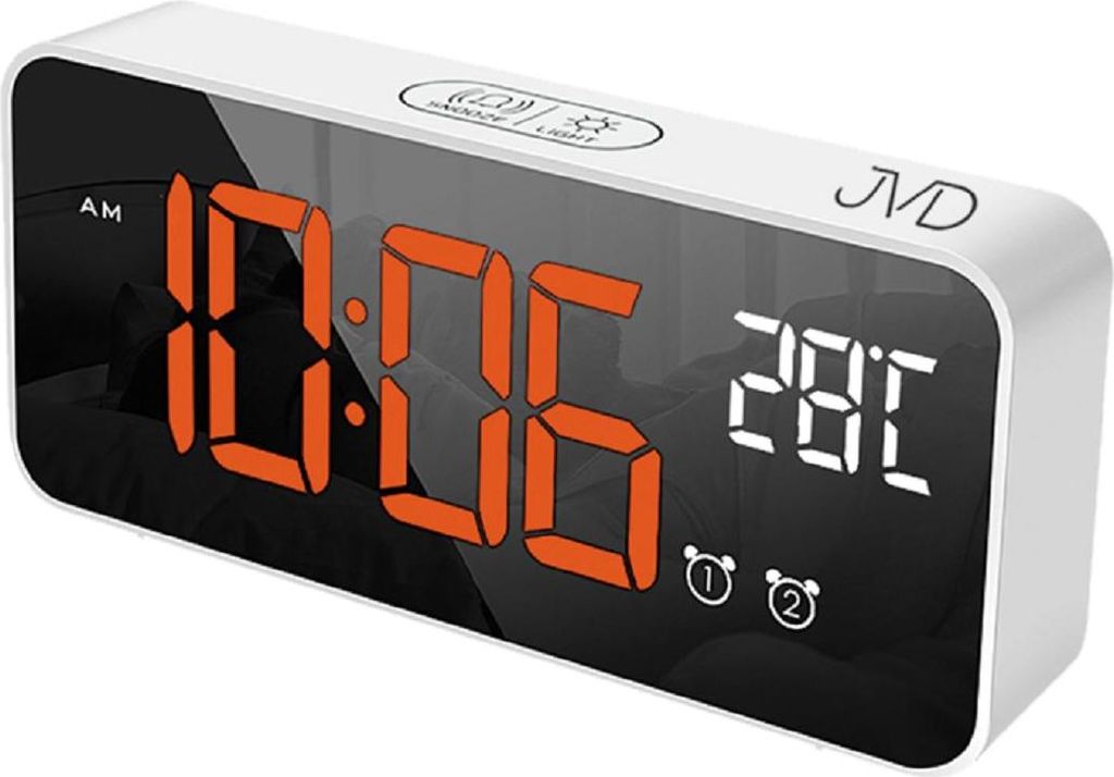LED Digitalwecker mit Thermometer und oranger Anzeige - JVD Modell: SB8005.2