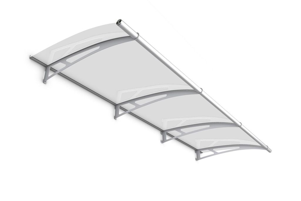 Gutta Pultvordach PT/L Edelstahl 4 mm, klar L(W)270