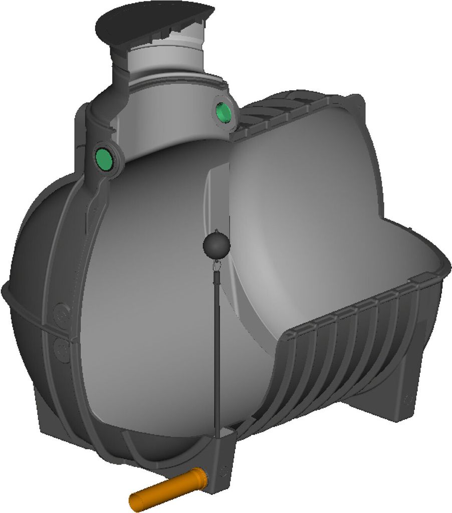 Retentionszisterne 4000 Liter AQUA-STORM gepr. Drossel 1"