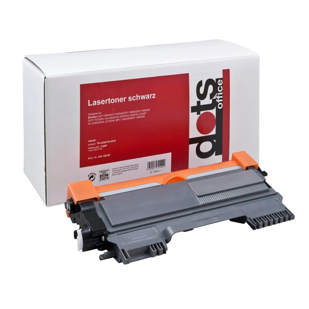 Toner compatible TN-2220 noir anti-bavure pour imprimante laser Brother