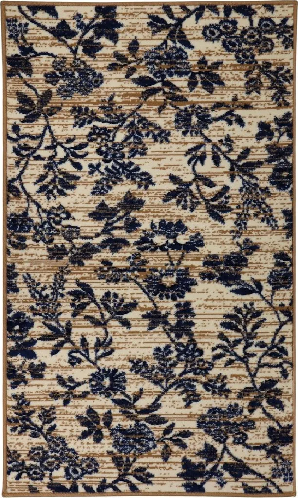 Grand tapis Flowers beige 190 x 280 cm TRHÁK pour salon moderne chic