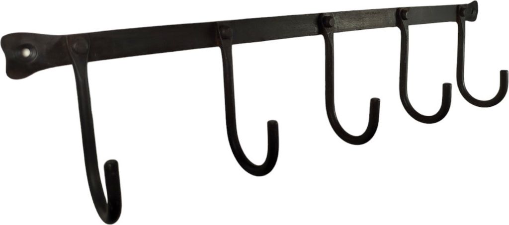 Vintage Kleiderhaken aus Metall Industrial Deko Garderobenhaken mit 5 Haken