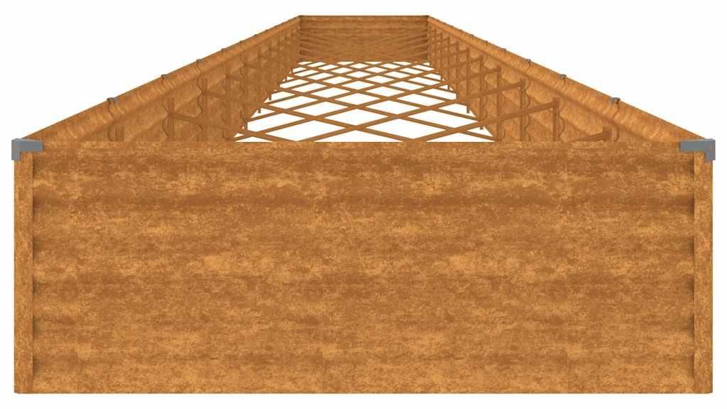 vidaXL Hochbeet 1150x100x36 cm Cortenstahl