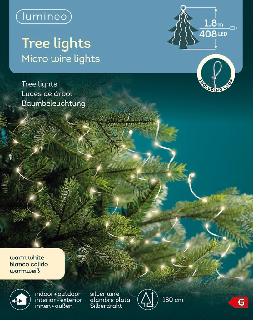 Lumineo Lichterkette TREE LIGHTS 408 LED 1,8 m warm weiß, Produktbild 