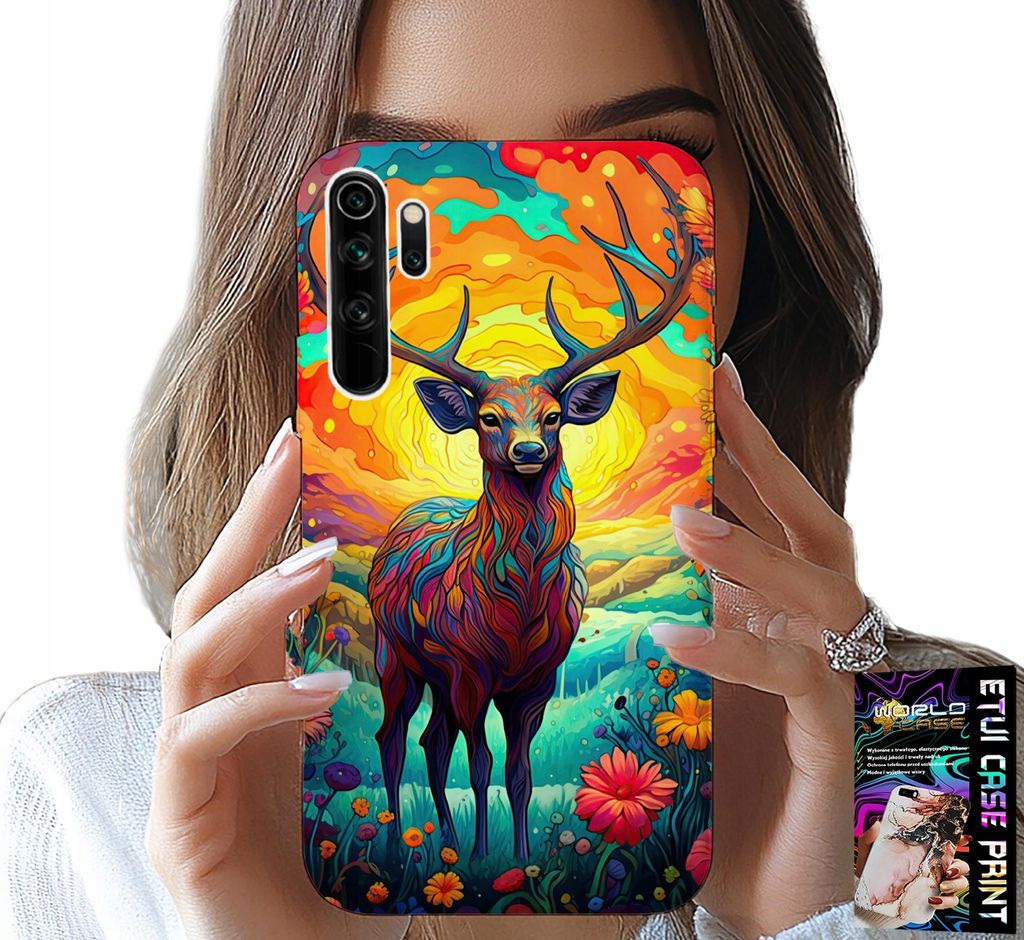 Hülle Für Xiaomi Note 8 - Farbenfrohe Designs Hirsche Elche Waldtiere