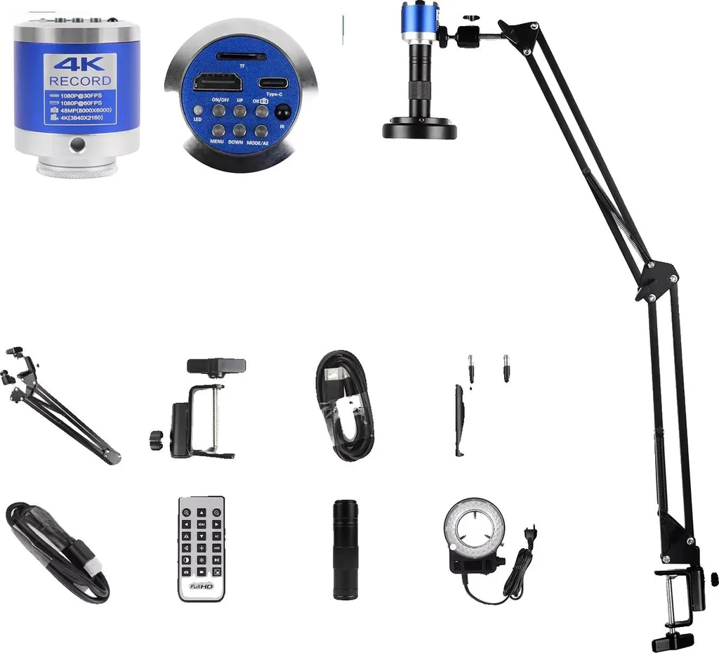 Microscope Numérique 4K 48MP Zoom 150x avec Puce Haute Performance v2