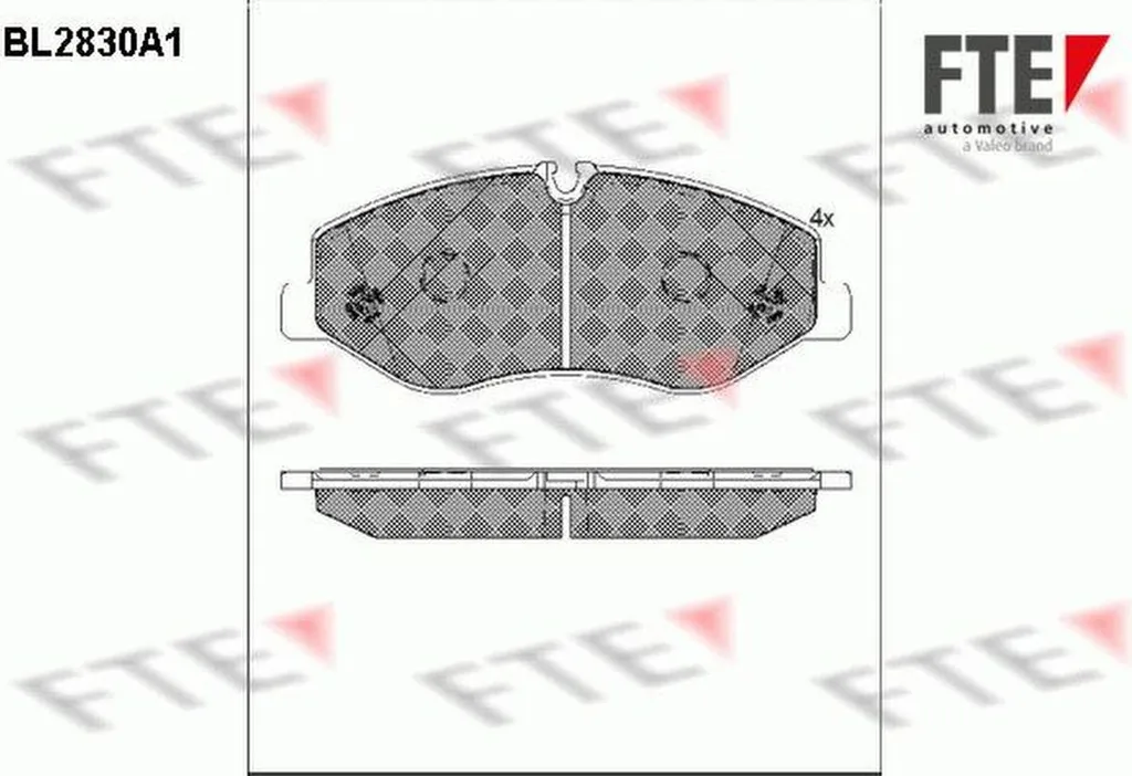 Plaquettes de frein avant FTE 9011010 haute résistance thermique 14mm