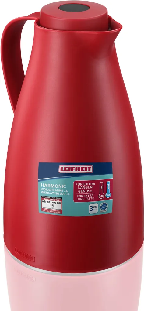 Thermos à café Leifheit Harmonic 1L rouge foncé pour la table