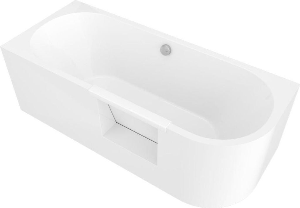 PORTAS Links Badewanne mit Tür, 180x75x60cm, Weiß