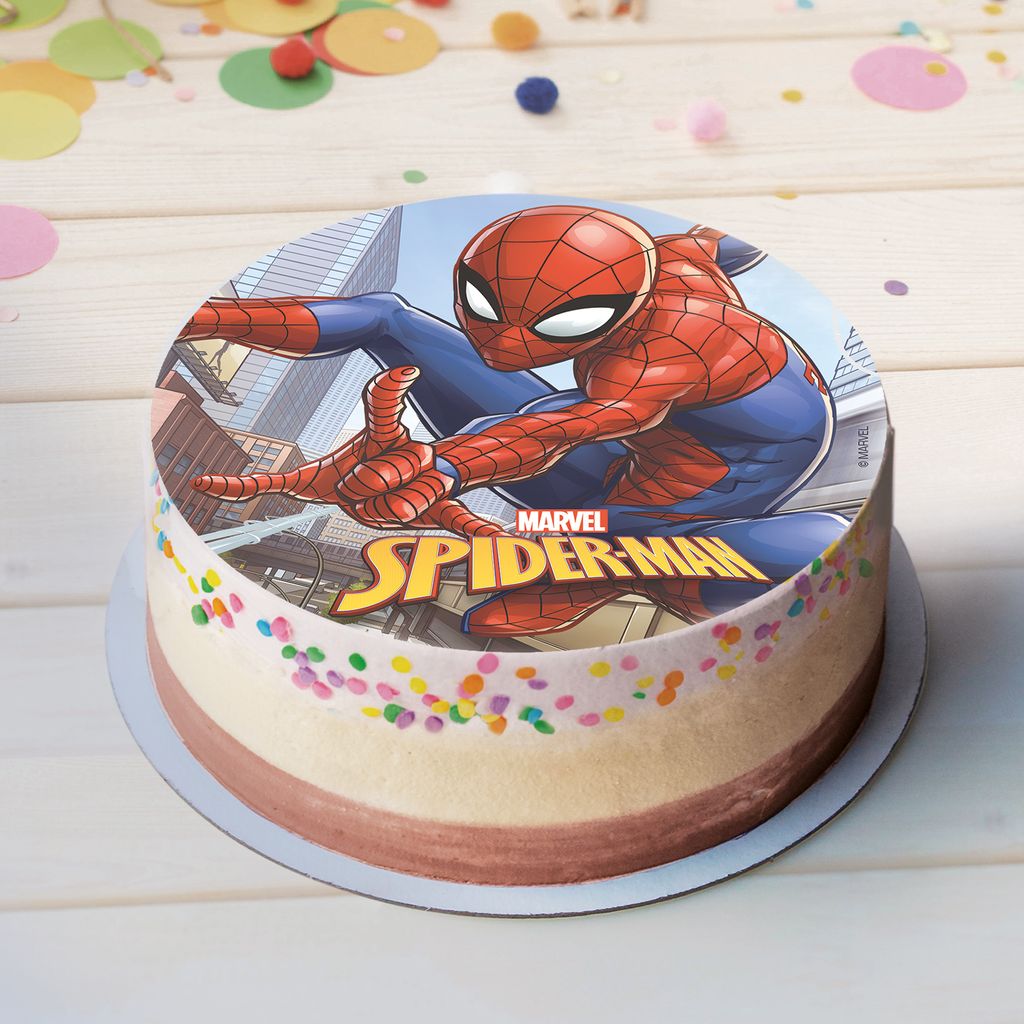 Essbares Papier Spiderman in Aktion 20cm Produktbild 3