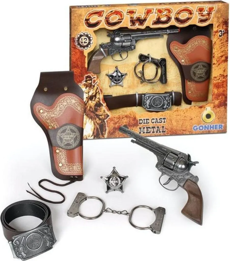 Déguisement Cowboy Enfant Revolver 12 Coups Gonher Accessoire Jeux