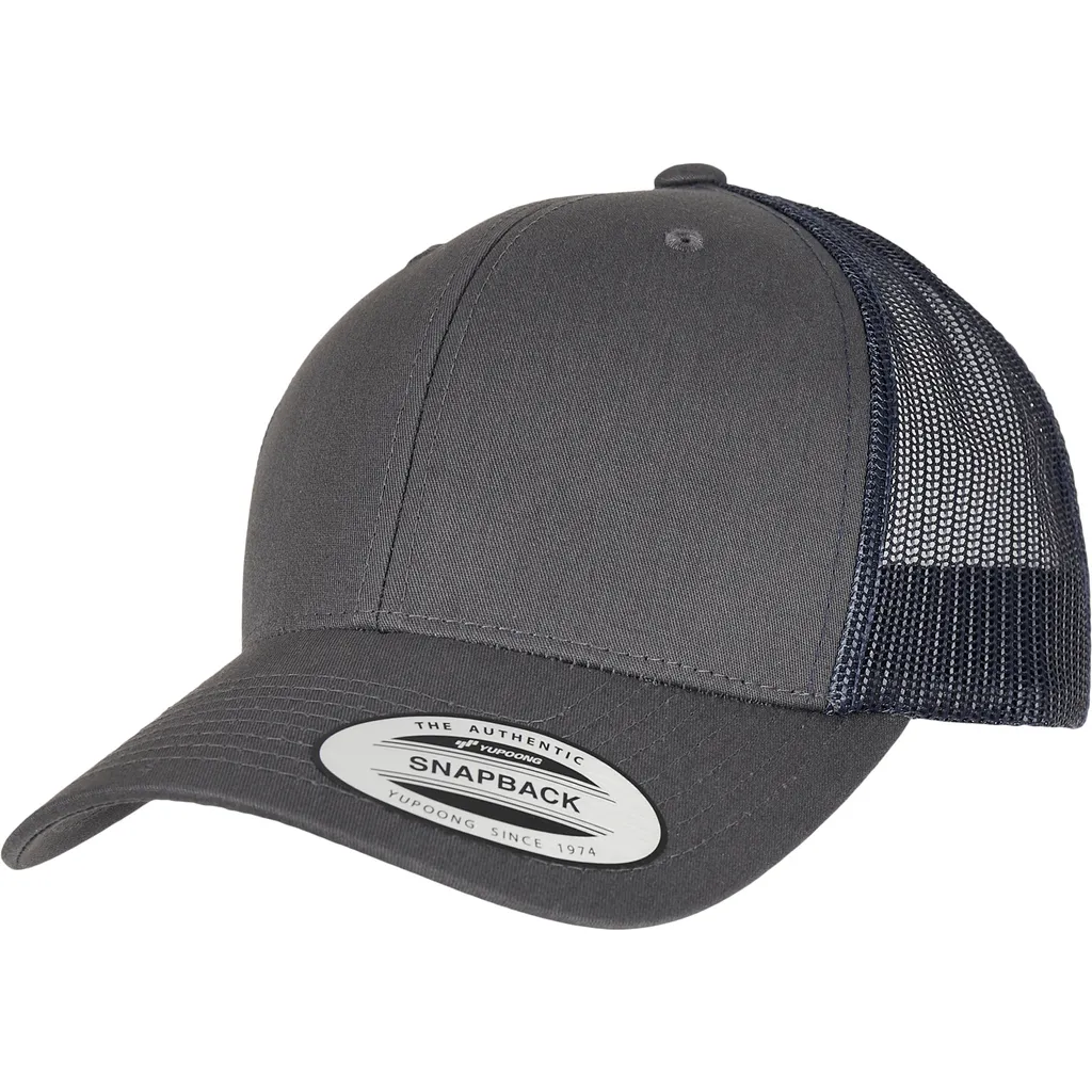 Cappellino Flexfit Trucker Snapback Antracite Navy - Resistente e Cool