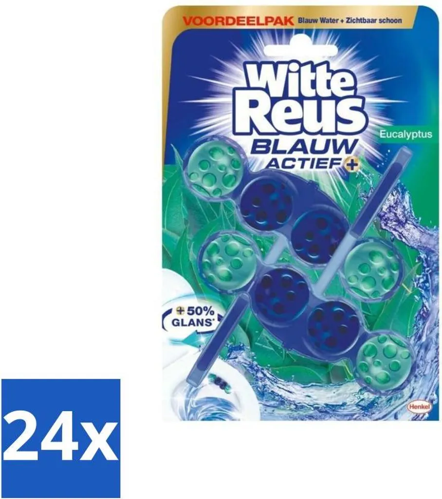 Nettoyant Cuvette WC Eucalyptus Actif Bleu Lot de 24 Blocs en Promo