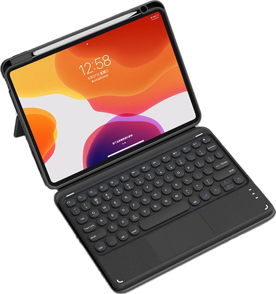 INF Abnehmbare Bluetooth-Tastaturhülle für das iPad Schwarz iPad 10 (2022)