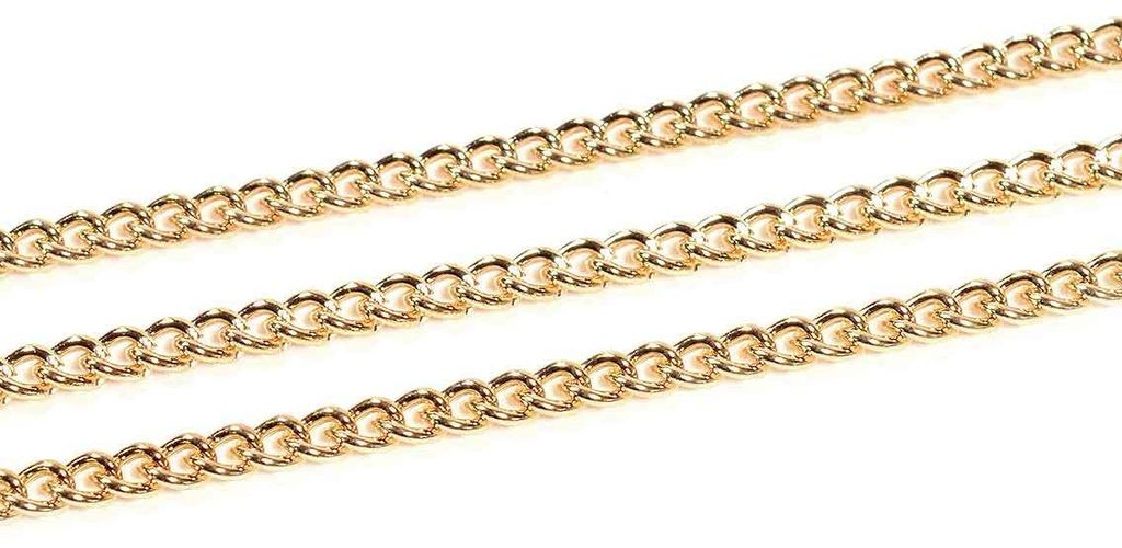 Vintageparts gedrehte Gliederkette lightgoldfarben 4x3 mm Produktbild 