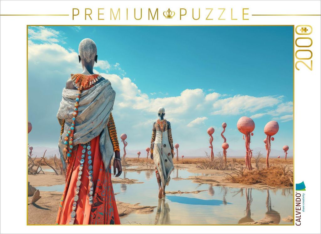 CALVENDO Puzzle Surrealismus trifft auf die Wüste | 2000 Teile Lege-Größe 90x67cm Foto-Puzzle für glückliche Stunden