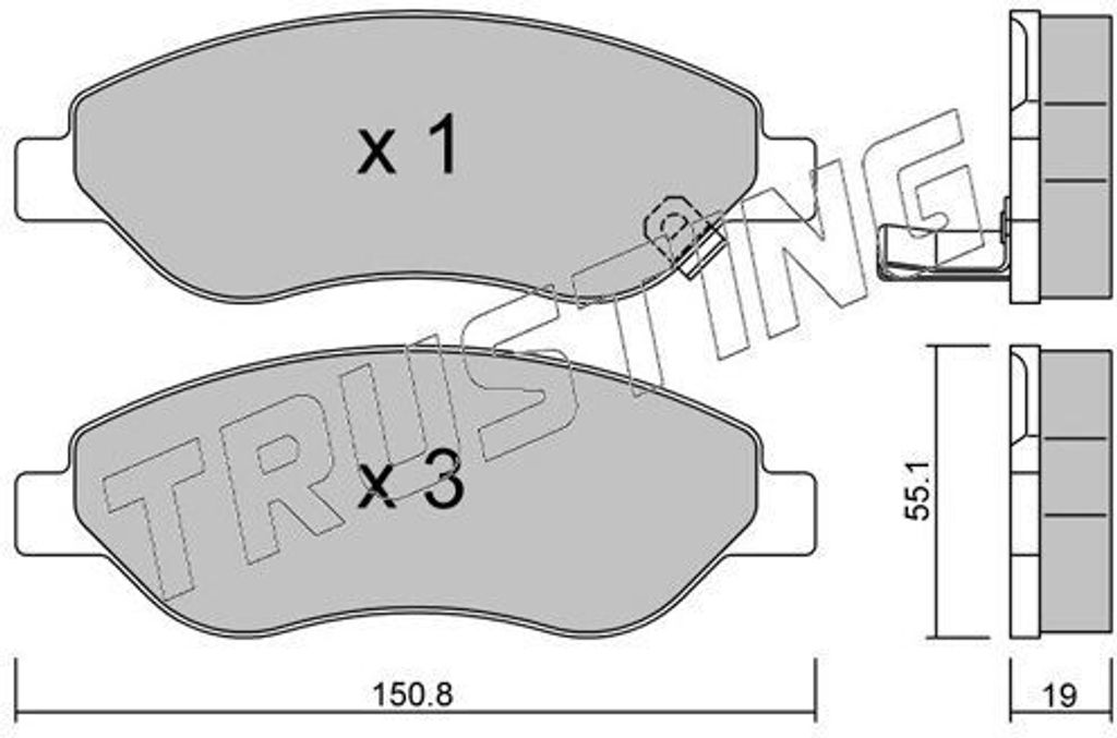 TRUSTING Bremsbeläge Satz Vorne Bremsklötze für OPEL Corsa D Schrägheck (S07) 793.0