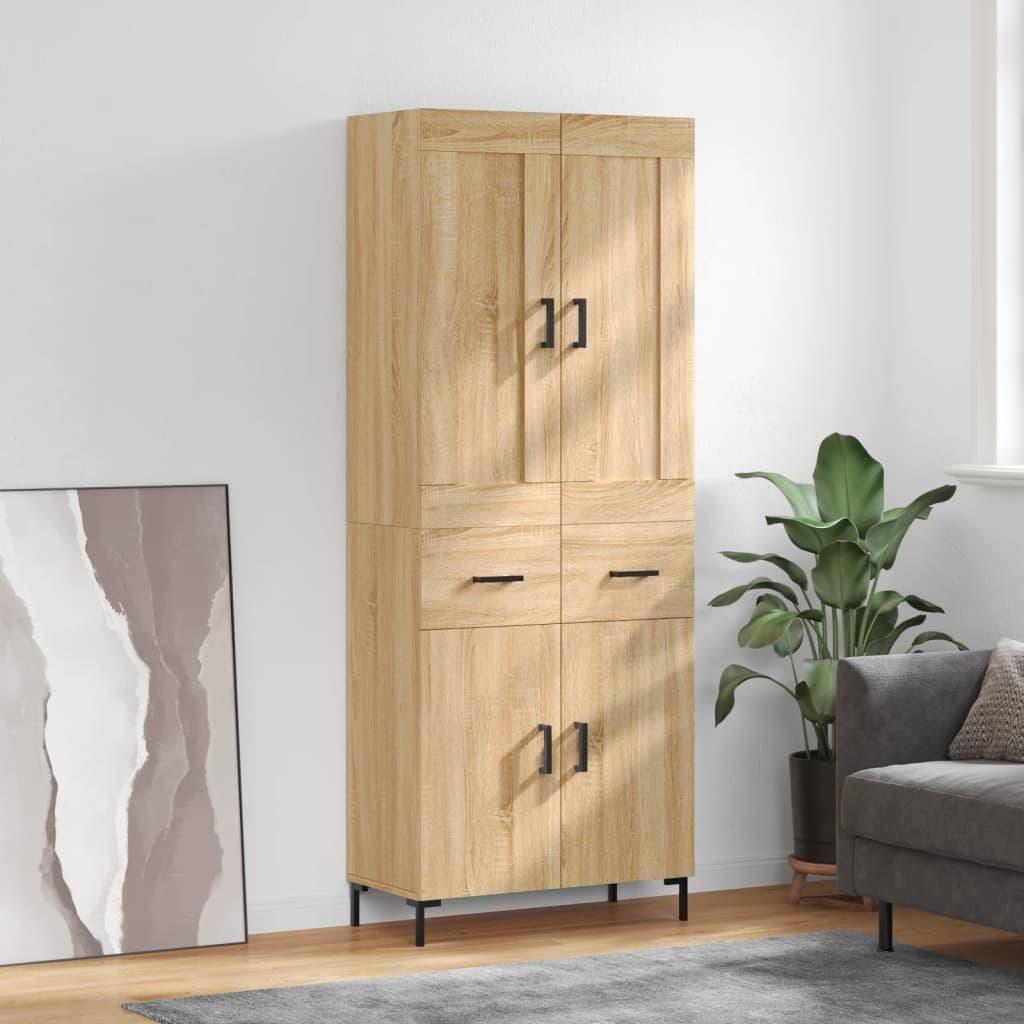 Maison Exclusive - Highboard Sonoma-Eiche 69,5x34x180 cm Holzwerkstoff