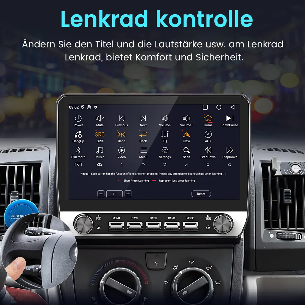 Radio Camper Ducato Android 15: CarPlay 10" per Jumper e Boxer - 10