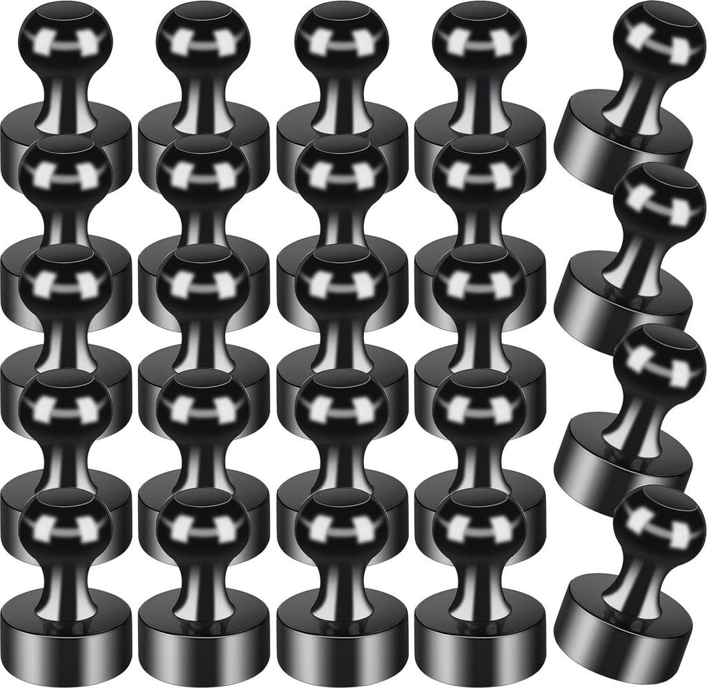 24 starke Neodym-Magnete für mehrere Anwendungen - schwarz - Mini-Magnete