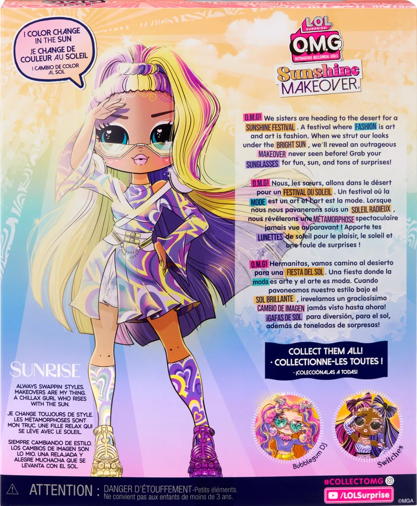 Poupée LOL Surprise OMG Sunshine, idée cadeau idéale pour filles dès 4 ans