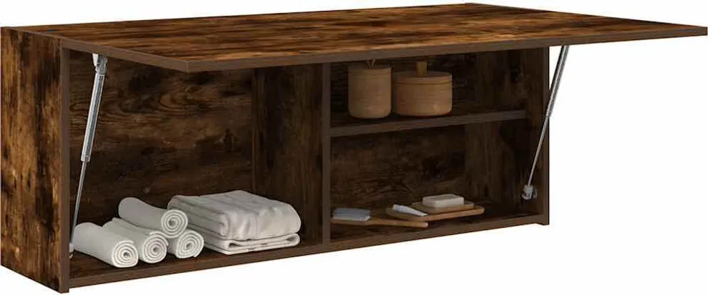 Mobile Bagno Sospeso 100x25x40 Rovere Fumé Cloris - Design Moderno