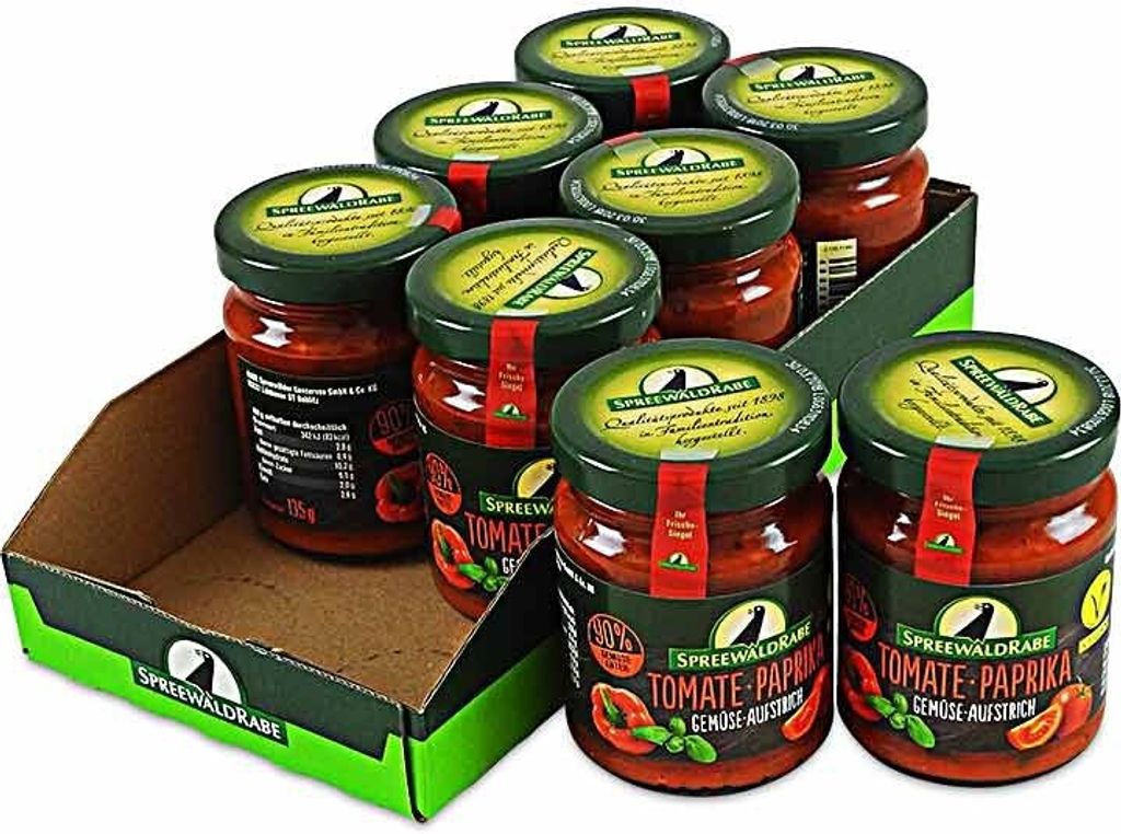Tomate Paprika Gemüseaufstrich 8er Set (8 Gläser à 135 g) Produktbild 