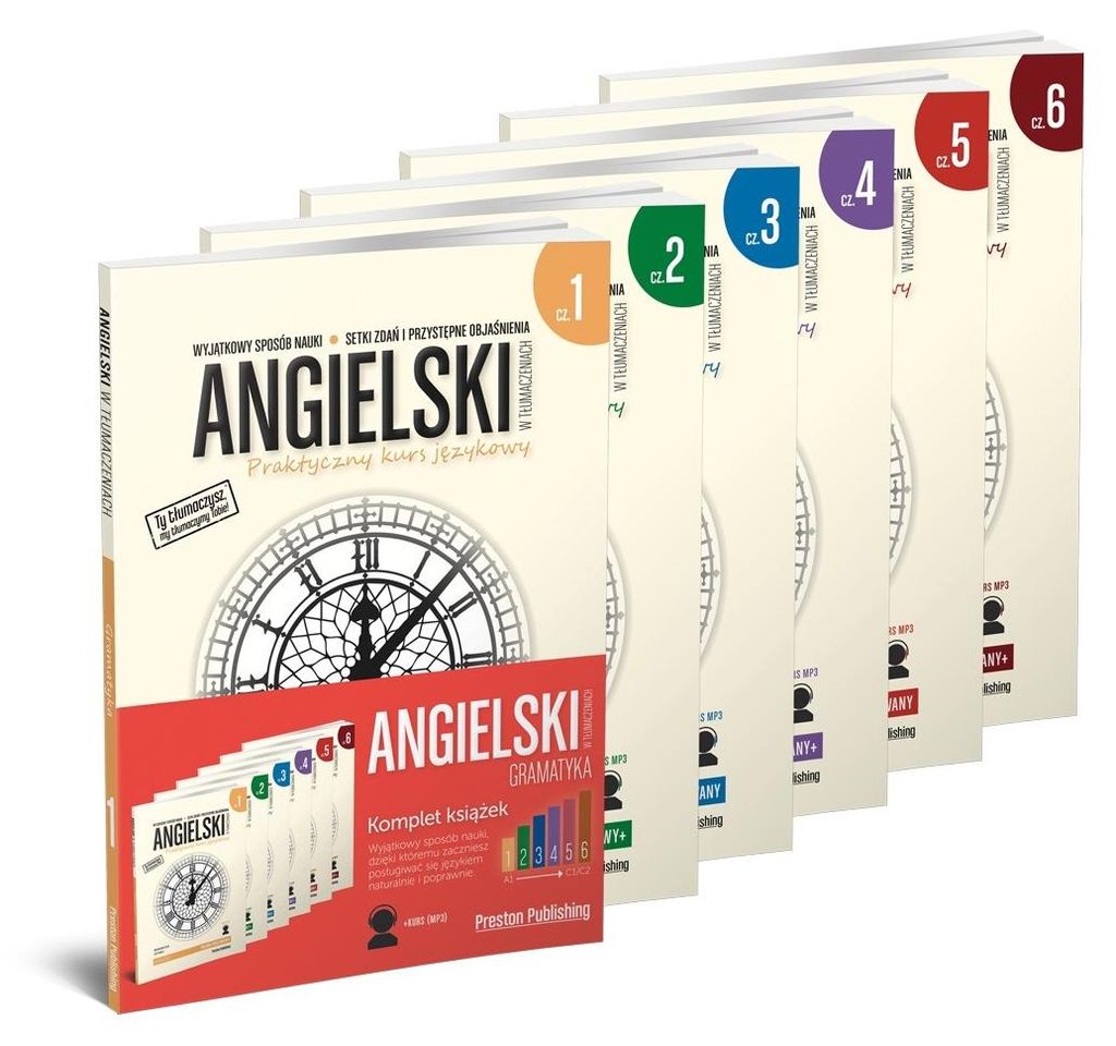 Angielski w tłumaczeniach Gramatyka Część 1-6 Zdjęcie produktu 