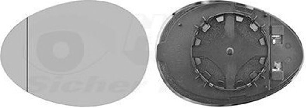 VAN WEZEL Spiegelglas Außenspiegel Links für MINI Countryman (R60) Asphärisch Beheizbar 0515837