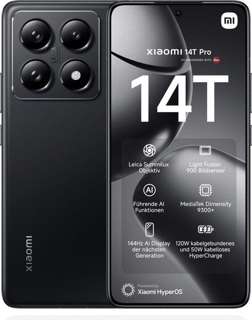 Xiaomi 14T Pro 1TB Titan Black Produktbild 