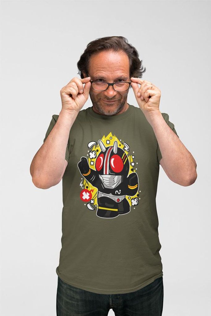 D&B Uni Polo PC00060 Kamen Rider MilitärGrün-Größe M