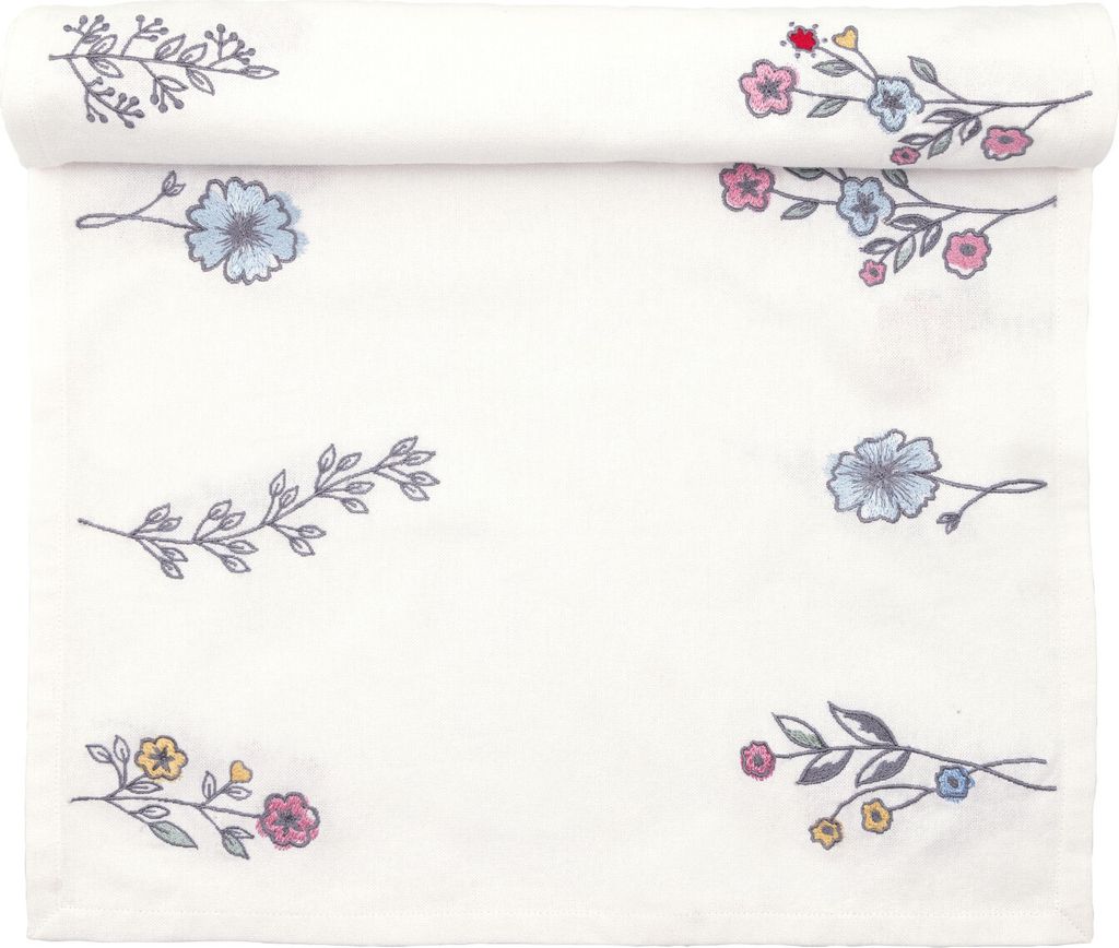 Greengate Venissa Tischläufer white 140x45cm