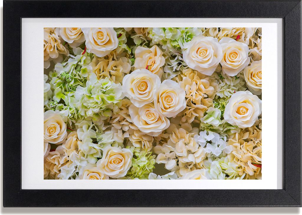 Bild 30x20 MDF-Rahmen, Wandkunst Rosen