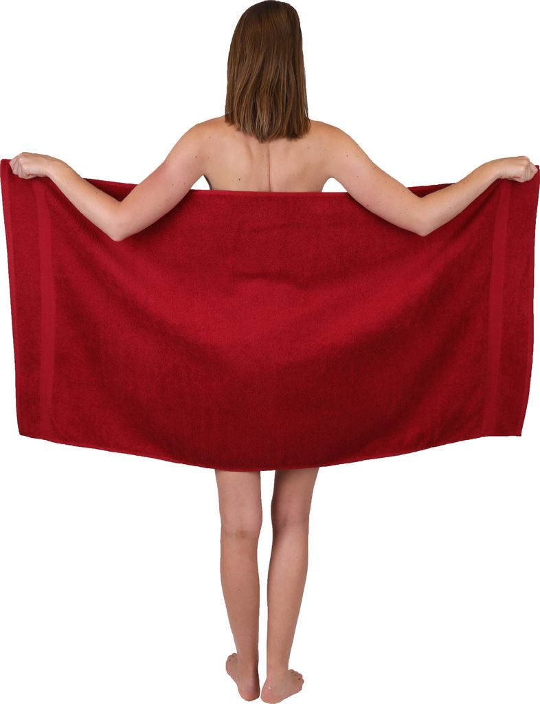 Betz Premium Duschtuch 70×140 cm – 100% Baumwolle 470 g/m², saugstark & weich, Farbe rubinrot
