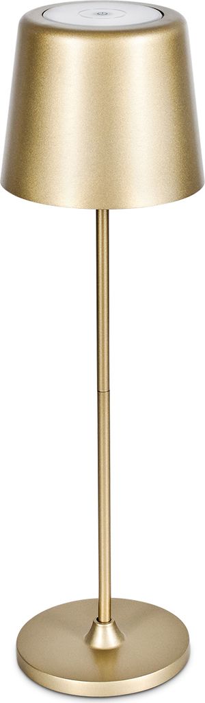 Abano dimmbare Tischlampe aus Metall/Kunststoff in Goldfarben/Weiß