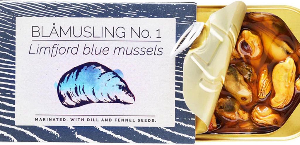 FANGST BLÅMUSLING No. 1: Limfjord-Miesmuscheln mit Dill & Produktbild 