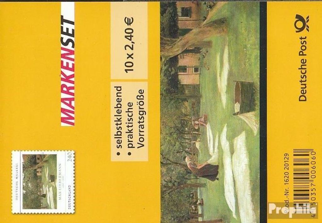Briefmarken BRD (BR.Deutschland) 2013 Mi MH92 (kompl.Ausg.) postfrisch Deutsche Malerei