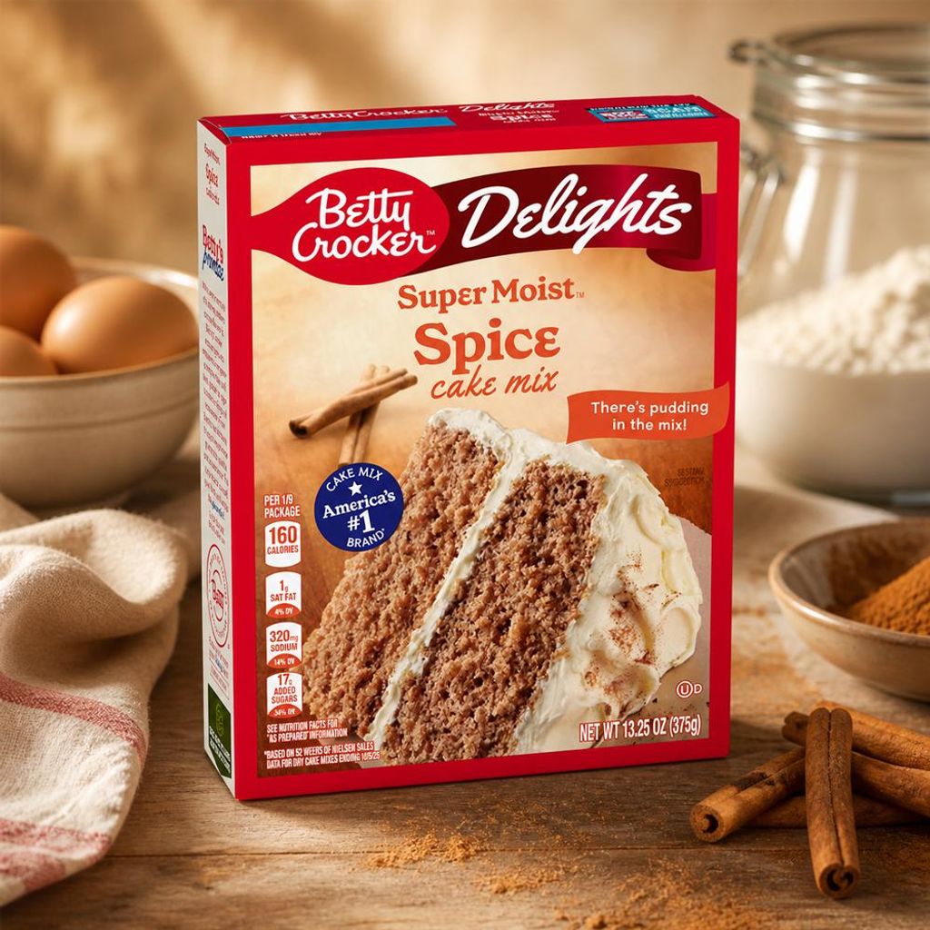 Betty Crocker Delights Super Moist Spice Cake Mix 375g Produktbild 