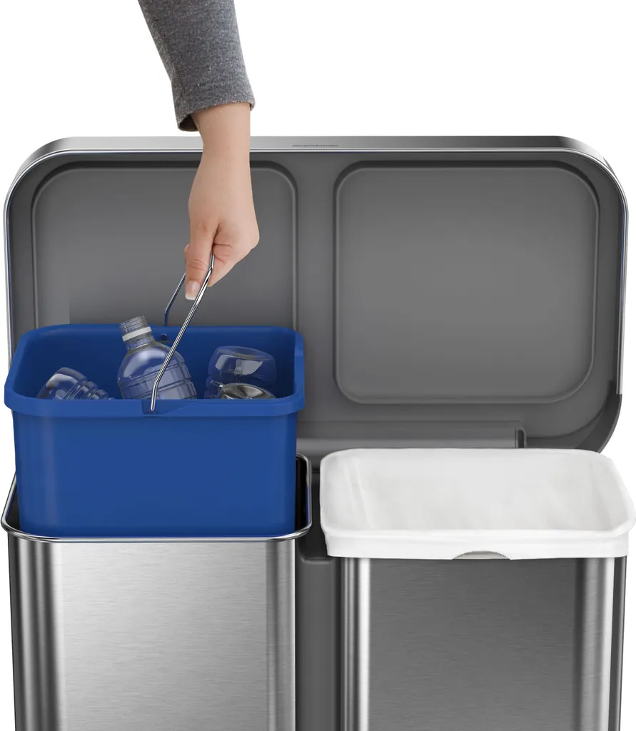 Poubelle à Pédale Simplehuman avec Double Compartiment Silent Close - 5