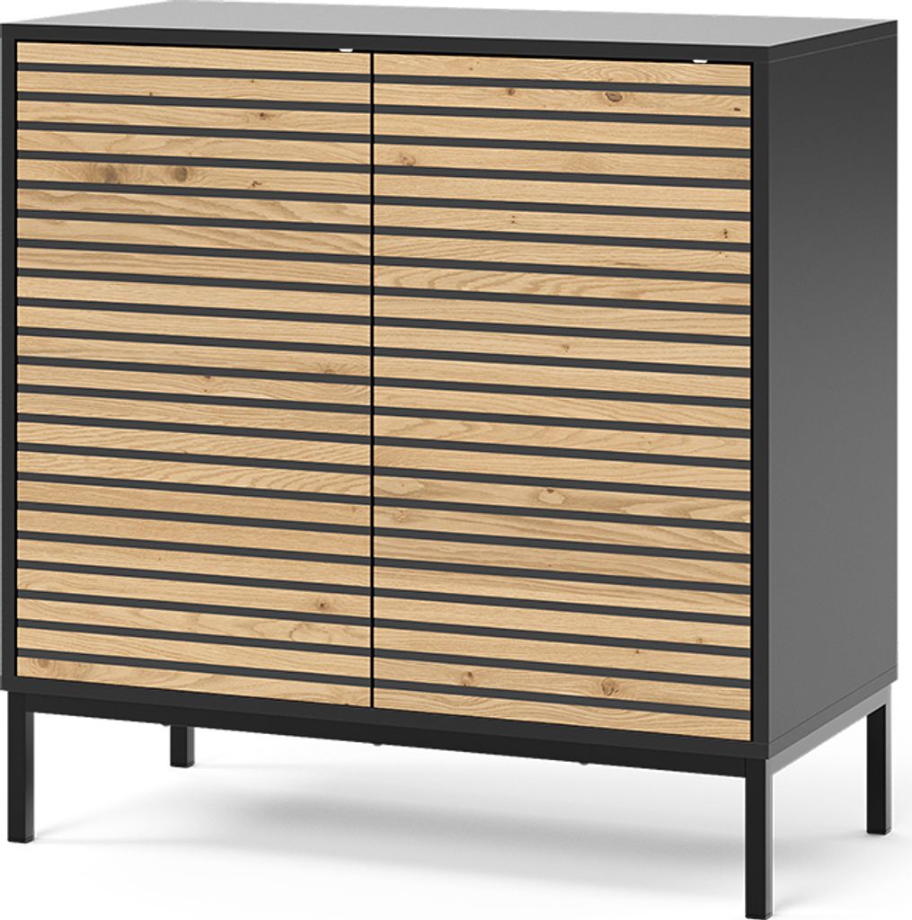 Cassettiera Vicco Eliza Quercia dorata/antracite 80 x 81.2 Immagine del prodotto 