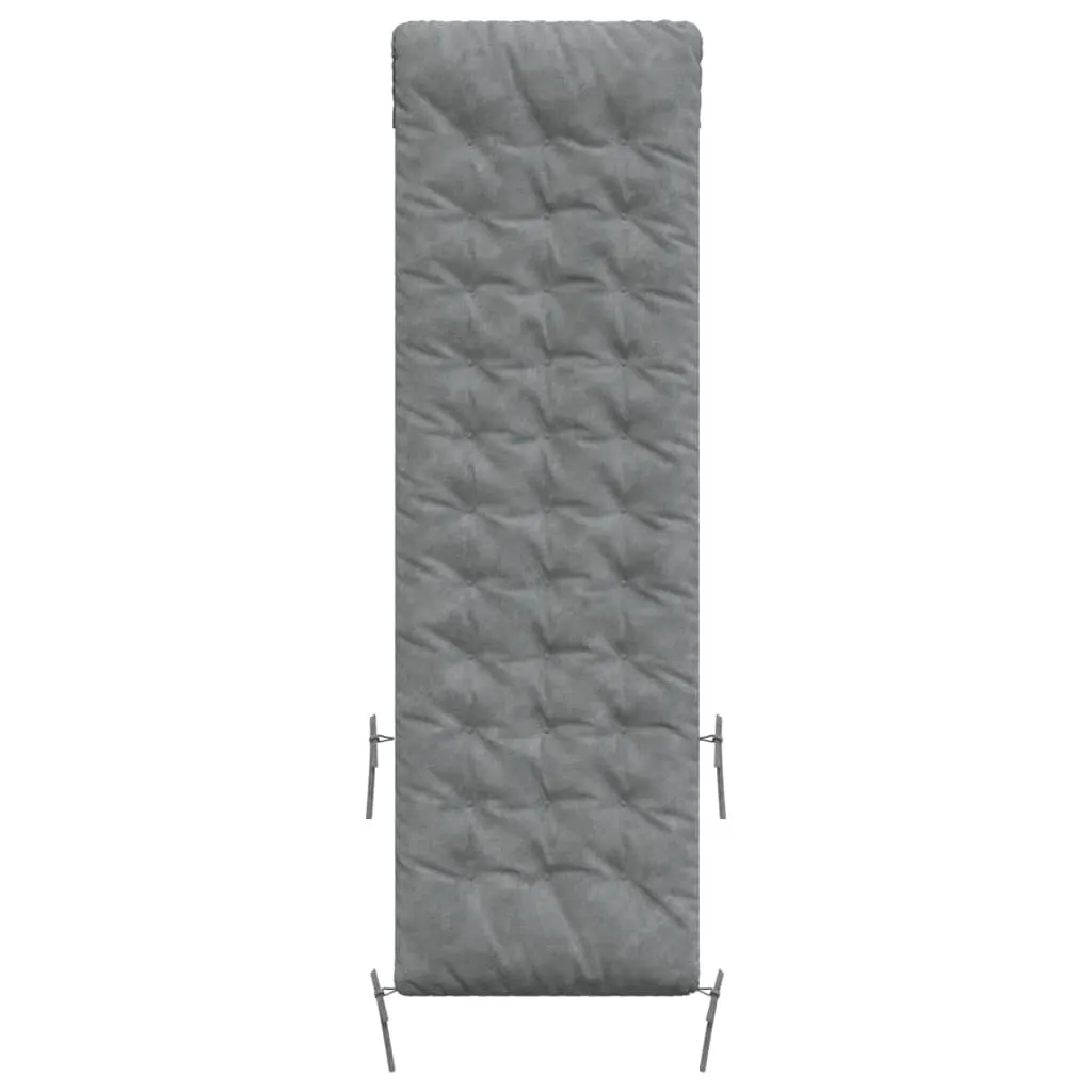 Coussin bain de soleil 160x50 gris aspect daim épaisseur 10 cm confort