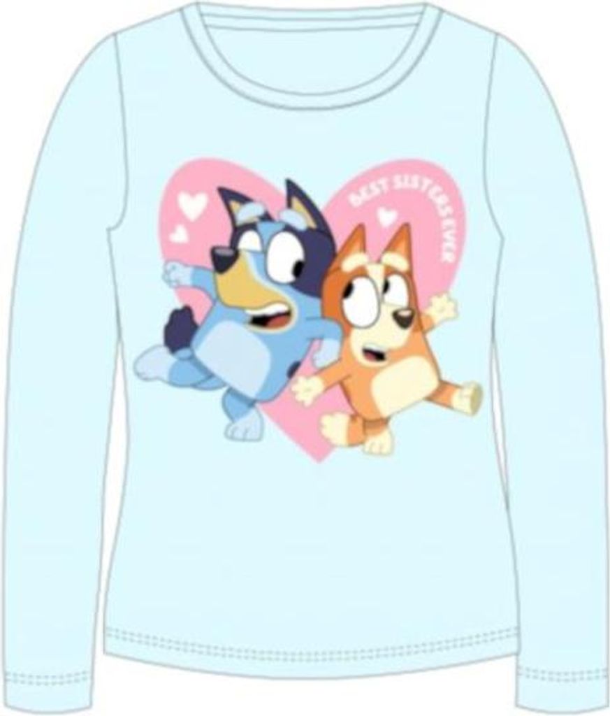 Langarm-Shirt für Mädchen | Bluey | Blau oder Rosa | blau,104