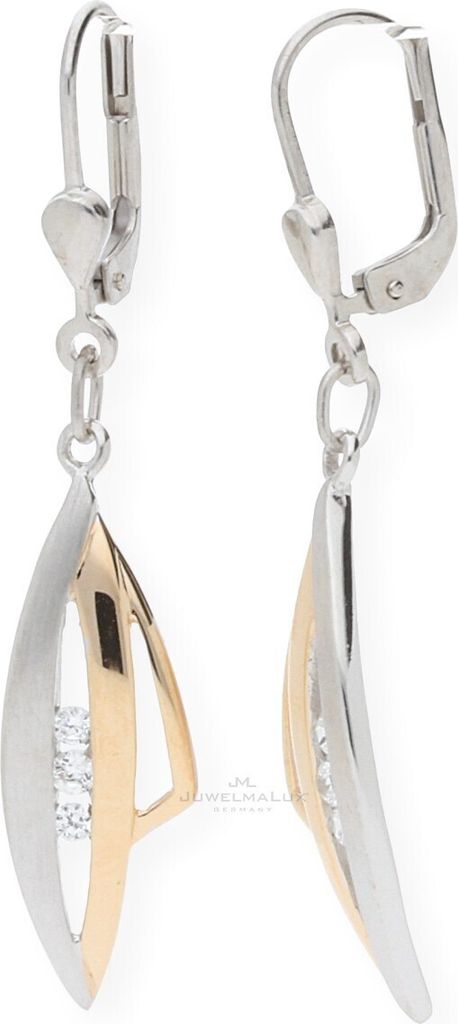 JuwelmaLux Ohrringe Silber 925 mit Zirkonia Roségold plattiert JL20-06-0180